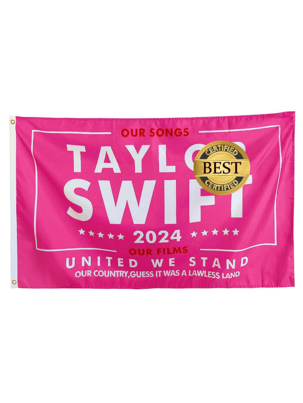 Taylor 2024 Pink Music Flag 2x3 Ft Room Dorm Wall Tapestry Banner Decoration